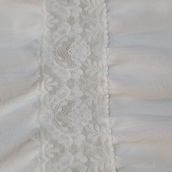 Vintage Y2K Cyber Girl lace and Crepe peasant top hippie boho festival - Picture 7 of 7